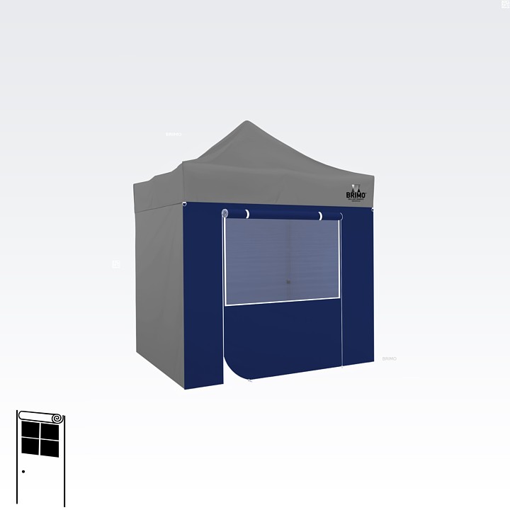 Четвъртата стена на палатката с врата